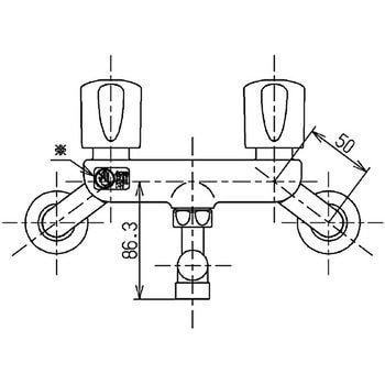 TKJ20BAU 2ハンドル混合栓(壁付きタイプ) 1台 TOTO 【通販サイトMonotaRO】