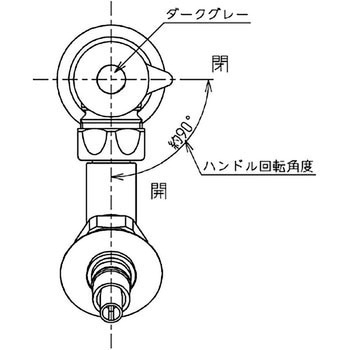 ピタットくん露出タイプ(壁給水タイプ) 緊急止水弁付横水栓 TOTO