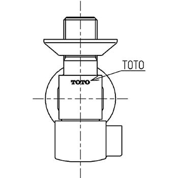 ピタットくん露出タイプ(壁給水タイプ) 緊急止水弁付横水栓 TOTO