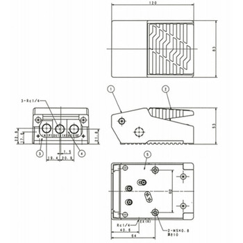 足踏切換バルブ BN-4PCシリーズ 日本精器