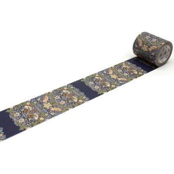 mt マスキングテープ Morris & Co. Strawberry Thief Indigo/Mineral カモ井加工紙