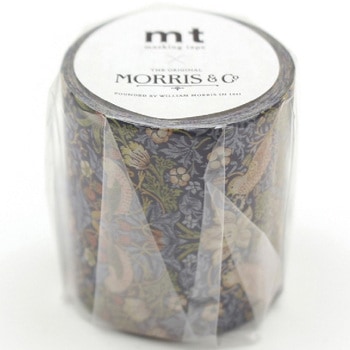 mt マスキングテープ Morris & Co. Strawberry Thief Indigo/Mineral カモ井加工紙