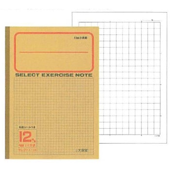 B5セレクト学習帳 黄表紙 12ミリ方眼 5冊組 文運堂