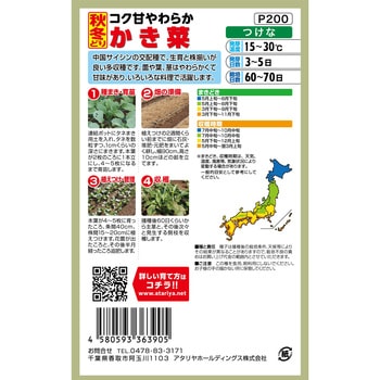 【種 たね タネ】コク甘やわらか 秋冬どり かき菜 アタリヤ農園