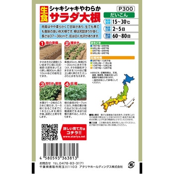 【種 たね タネ】シャキシャキやわらか 生食 サラダ大根 アタリヤ農園