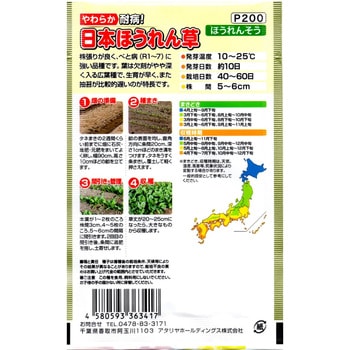 【種 たね タネ】やわらか 耐病! 日本ほうれん草 - アタリヤ農園