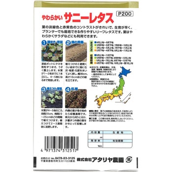 【種 たね タネ】やわらかい サニーレタス アタリヤ農園