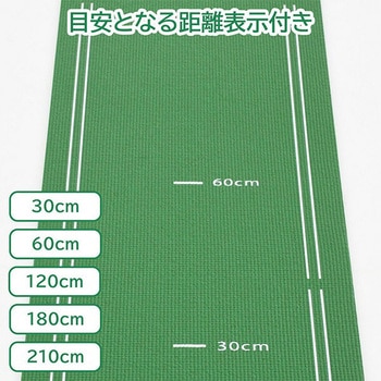 パターマット 2.5m コンパクト カップ/ストッパー付き ジェーシーフレンド