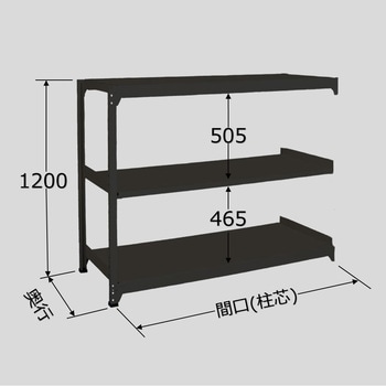 中量ラック 150kg タイプ黒 - 扶桑金属工業