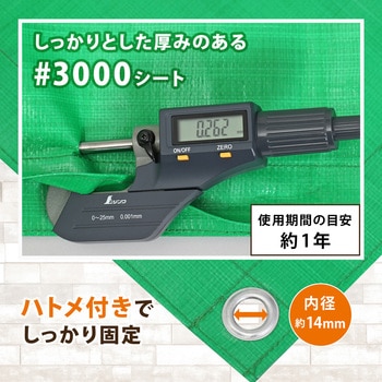 ハトメ付きグリーンシート 190×580cm アストロ