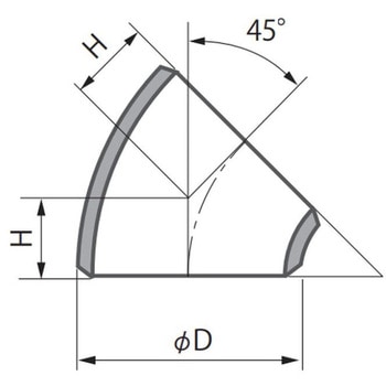 黒 SGP 45°ショートエルボ - 淡路マテリア