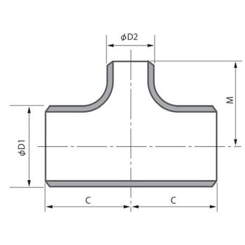 白 PT370 S/40 異径チーズ 淡路マテリア