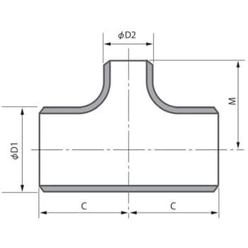 白 PT370 S/80 異径チーズ 淡路マテリア