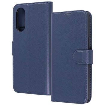 BASIO active3 Like standard 耐衝撃 マグネットベルト シンプル 手帳型レザーケース/ダークネイビー レイ・アウト