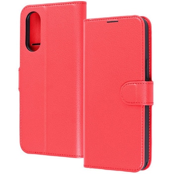 BASIO active3 Like standard 耐衝撃 マグネットベルト シンプル 手帳型レザーケース/レッド - レイ・アウト