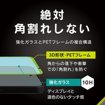 AQUOS wish5 [FLEX 3D] 高透明 複合フレームガラス ブラック トリニティ