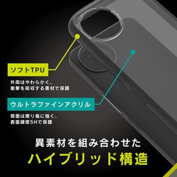 AQUOS wish5 [LIGHT SHIELD] 衝撃吸収 ハイブリッドケース ブラック トリニティ