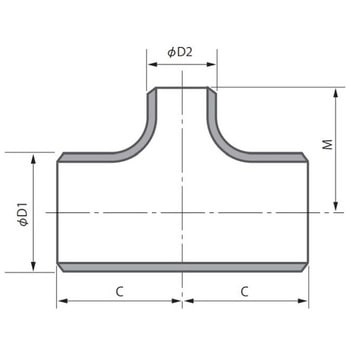 PT370 S/40 異径チーズ 黒 淡路マテリア
