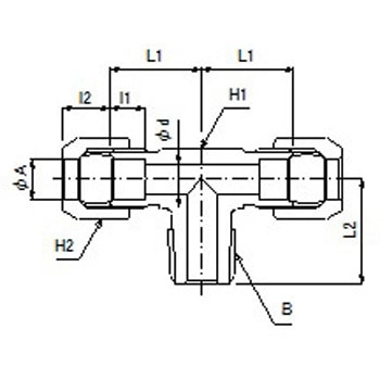 リング式銅管継手(計装用) 両口チーズユニオン 群協製作所
