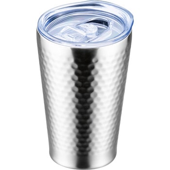 Wステンレス 真空タンブラー(槌目ミラー仕上げ) ヒロショウ