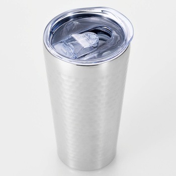 Wステンレス 真空タンブラー(槌目ミラー仕上げ) ヒロショウ