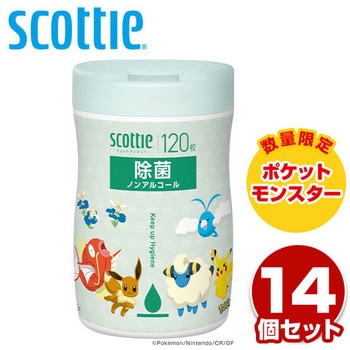 スコッティ ウェットティッシュ 除菌 ノンアルコール 本体 ポケモン仕様 日本製紙クレシア