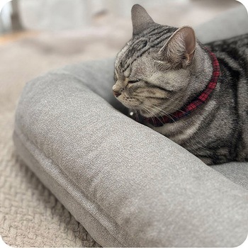 ペットベッド ペットソファ 猫用ベッド 犬用ベッド L字型 京都絞