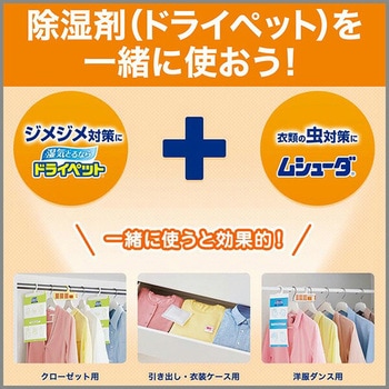 ムシューダ 防虫剤 引き出し・衣装ケース用 無香タイプ お徳用 32個入 エステー
