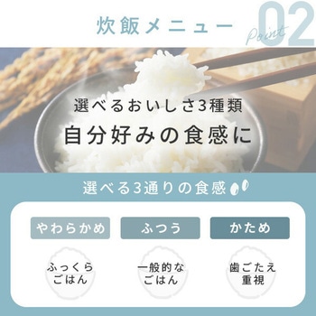 炊飯器 3合 5.5合 マイコン式炊飯器 3合炊き 5.5合炊き 一人暮らし マイコン炊飯器 低温調理 温度調理 YAMAZEN(山善)