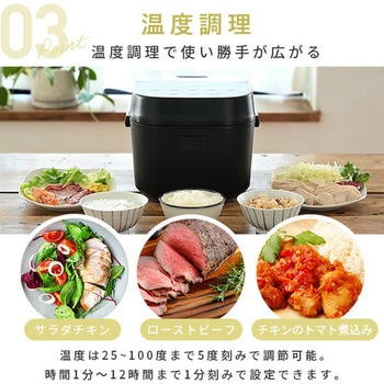 炊飯器 3合 5.5合 マイコン式炊飯器 3合炊き 5.5合炊き 一人暮らし マイコン炊飯器 低温調理 温度調理 YAMAZEN(山善)