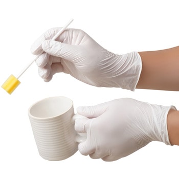 ニトリル手袋 ホワイト 薄手 粉なし - ACE GLOVE(エースグローブ)