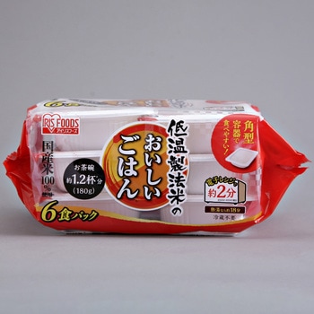 低温製法米のおいしいごはん 国産米100% 180g×6P 角型(ケース) アイリスオーヤマ