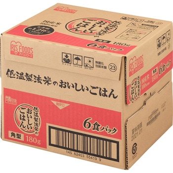 低温製法米のおいしいごはん 国産米100% 180g×6P 角型(ケース) アイリスオーヤマ