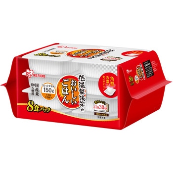 ケース 低温製法米のおいしいごはん国産米100% 角型150g×8パック - アイリスオーヤマ