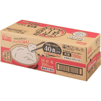 低温製法米のおいしいごはん 国産米100% 180g×10P 角型(ケース) - アイリスオーヤマ