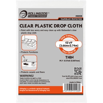 透明なプラスチックドロップクロス ROLLINGDOG
