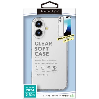 iPhone 16 Plus用 クリアソフトケース [クリア] PGA