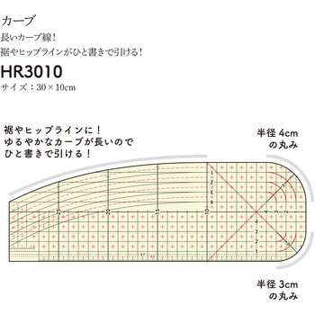 ホットアイロン定規 カーブ 日本紐釦貿易