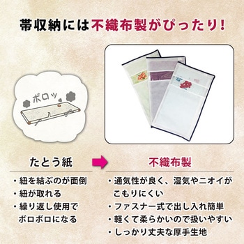 帯収納袋 三方開き 3枚組 - アストロ