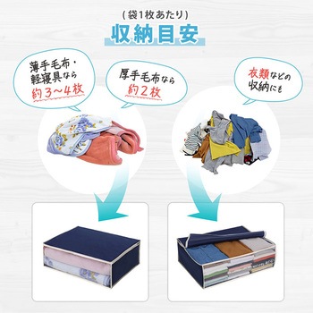 毛布保存袋 紺 2枚組 - アストロ