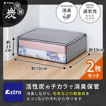 活性炭毛布保存袋 2枚組 アストロ