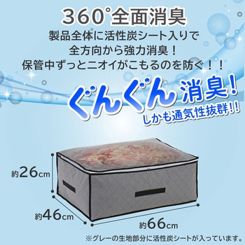 活性炭 羽毛布団収納ケース 2枚組 アストロ