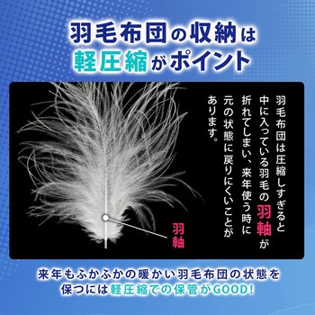 羽毛布団を小さく収納するケース 紺 3枚組 アストロ