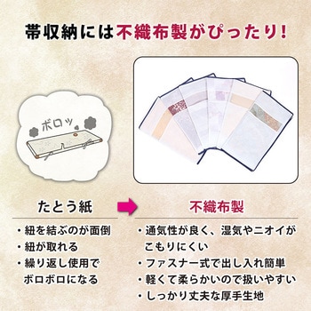 帯収納袋 三方開き 6枚組 アストロ