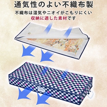 着物保管ケース 市松さくら 保管袋5枚付き アストロ