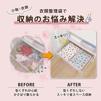 このサイズが欲しかった!高10cm 衣類整理袋 プチローズ 2枚組 - アストロ