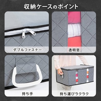 活性炭ハンドル付衣類収納ケース アストロ
