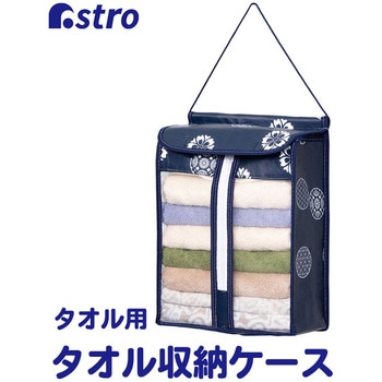 タオル保管ケース 和柄 紺 ラミネート アストロ