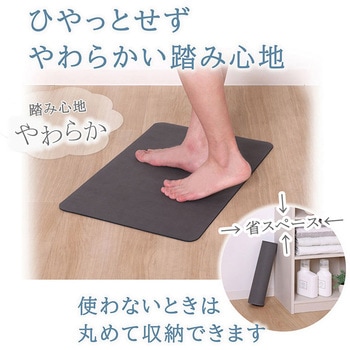 珪藻土入りソフトバスマット グレー アストロ