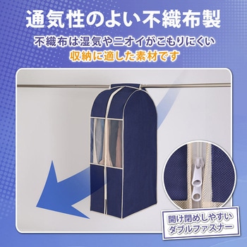 クローゼット収納カバー ネイビー S - アストロ
